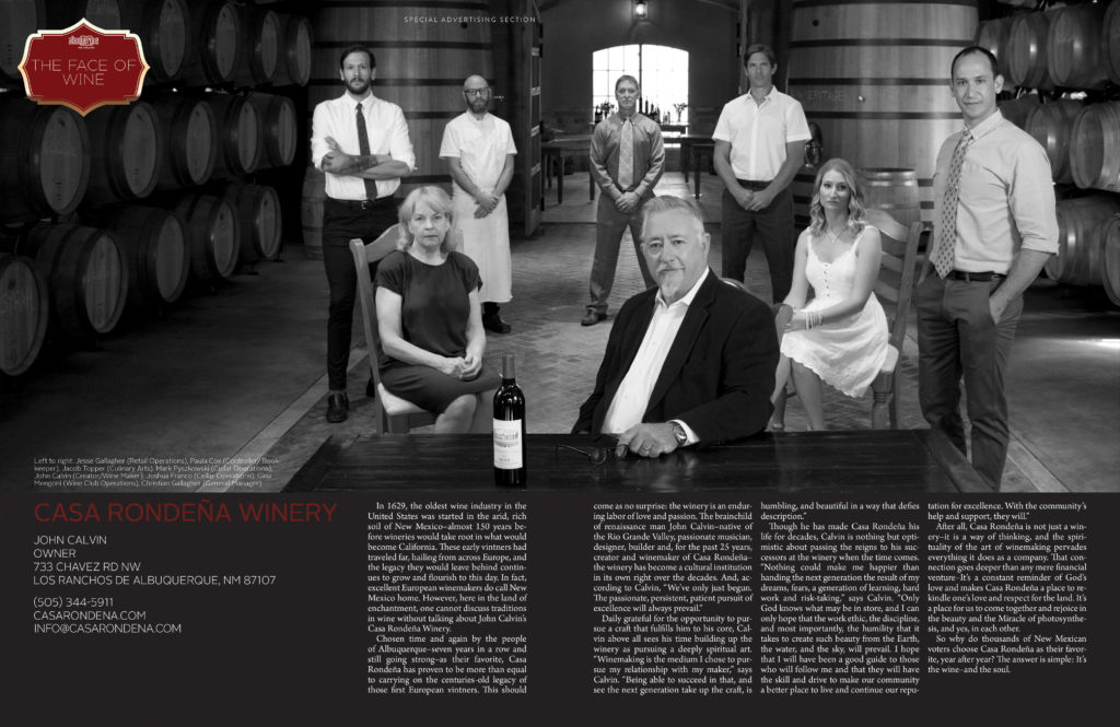 Casa Rondena Winery in ABQTM (Albuquerque the Magazine) Faces of ABQ Poster