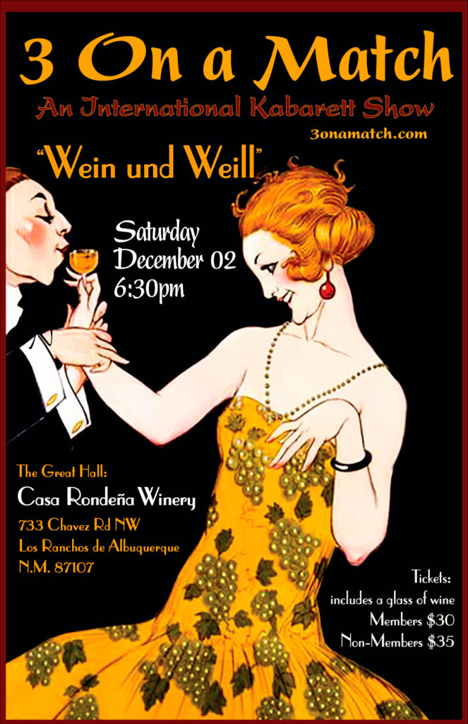 3 On a Match - Kabarett Show Poster