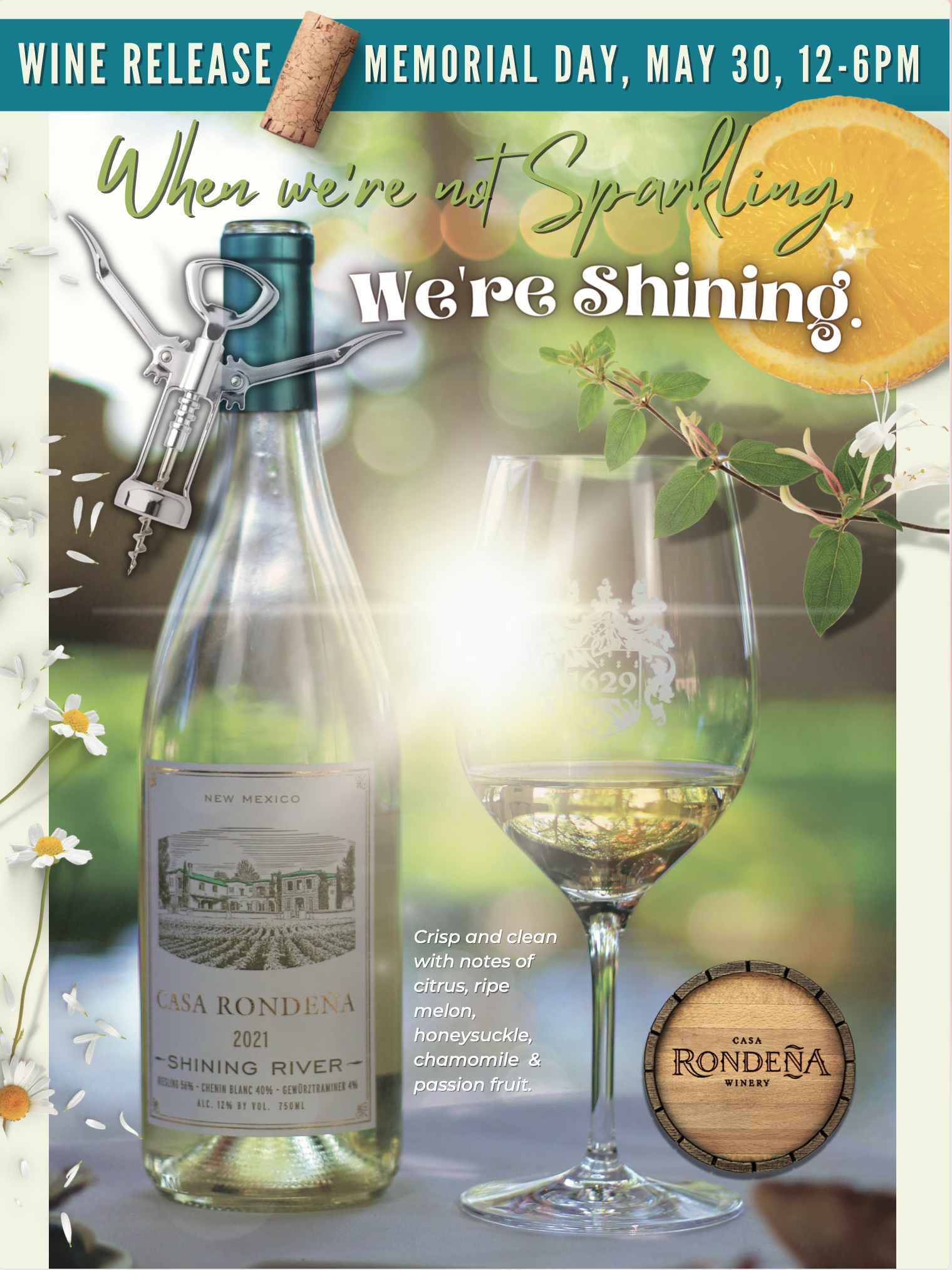 Shining River Release Poster Shining River Wine Release Poster